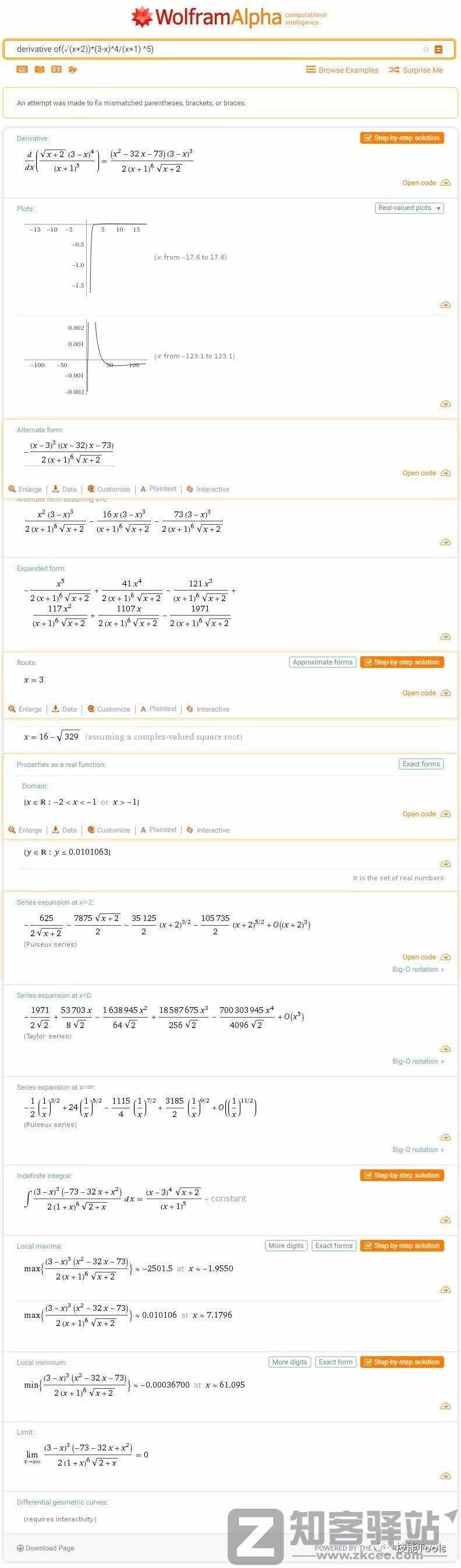 WolframAlpha(数学搜索引擎)-5 WolframAlpha(数学搜索引擎)