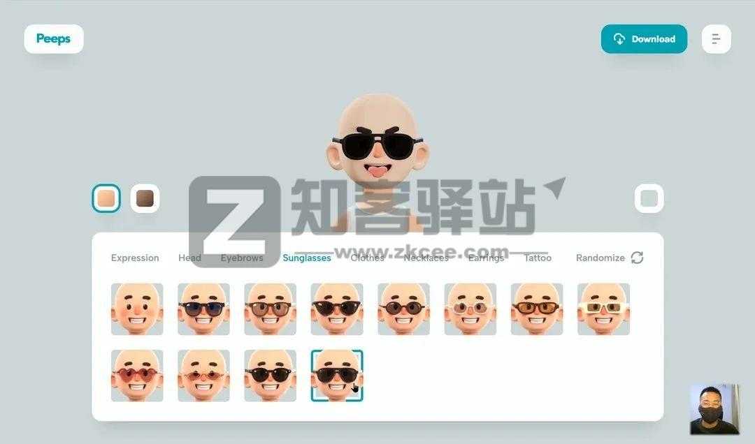 Peeps（免费制作3D头像）