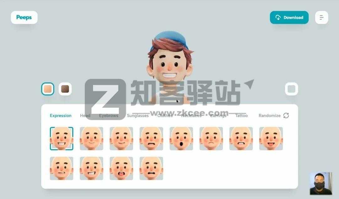 Peeps（免费制作3D头像）