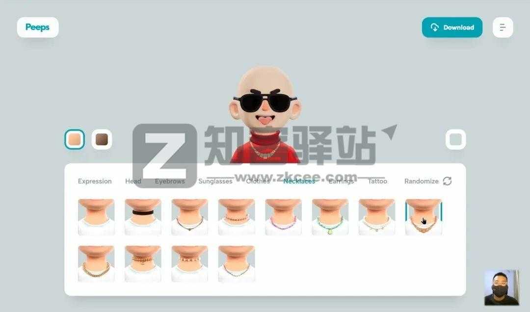 Peeps（免费制作3D头像）