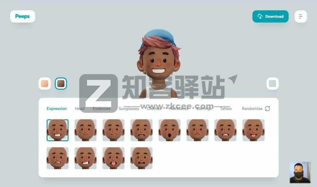 Peeps（免费制作3D头像）