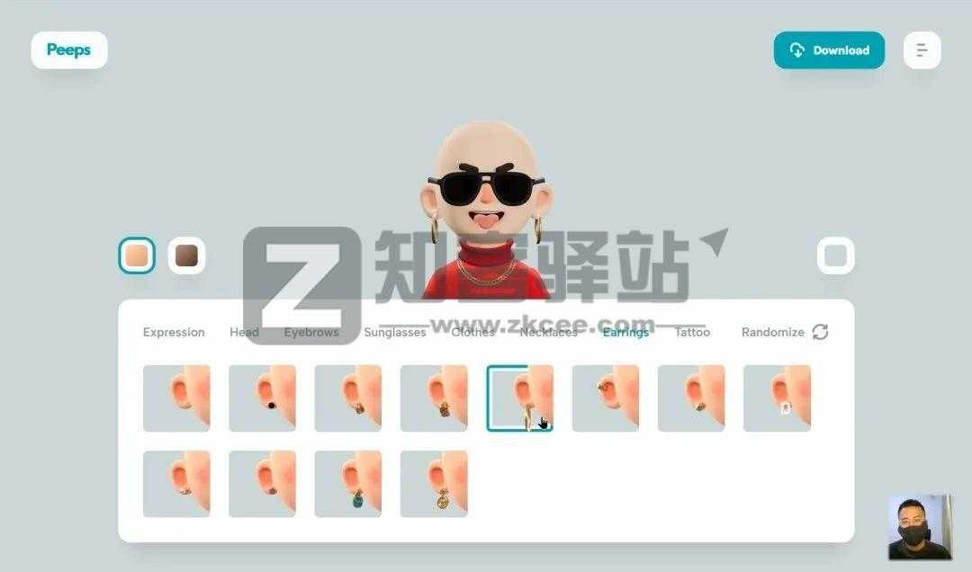 Peeps（免费制作3D头像）