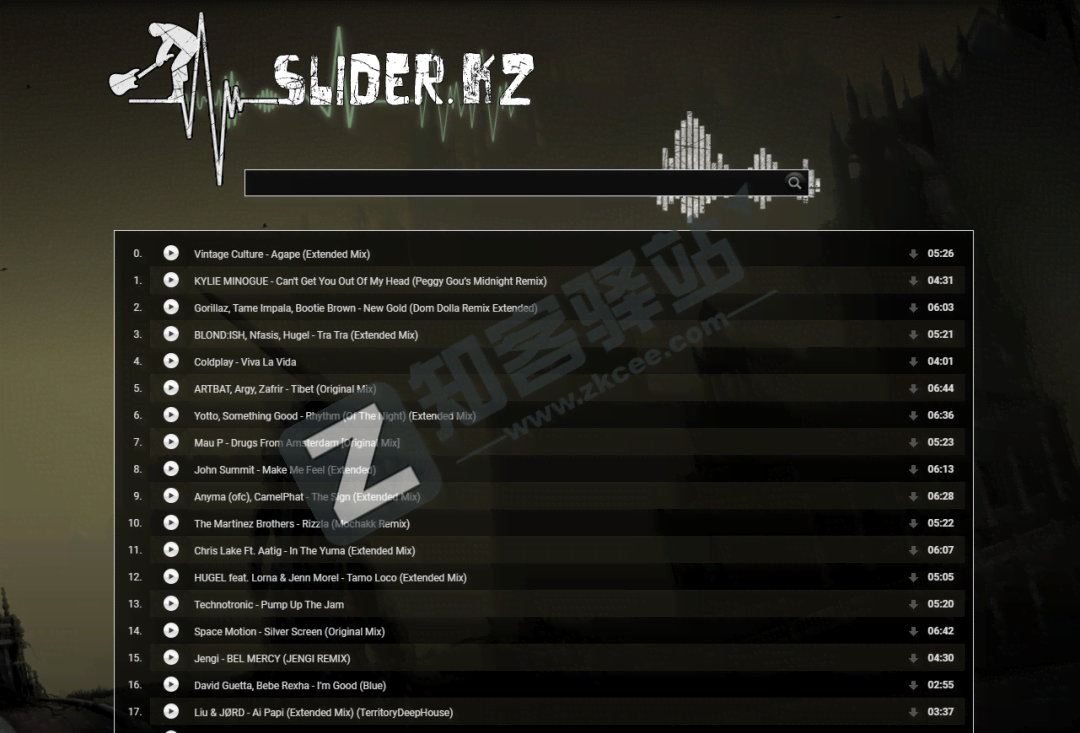 slider.kz（音乐搜索器）