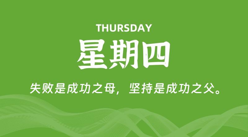08月01日，星期四, 每天60秒读懂全世界！