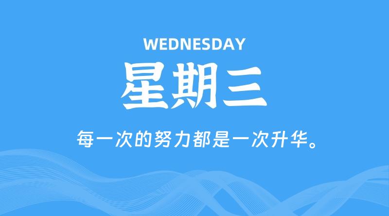 07月23日，星期三, 每天60秒读懂全世界！